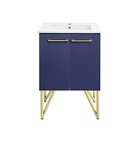 Swiss Madison Annecy 24" Freestanding Bathroom Vanity in Navy Blue with Sink Top