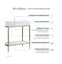 Swiss Madison Pierre Single, Freestanding, Open Shelf