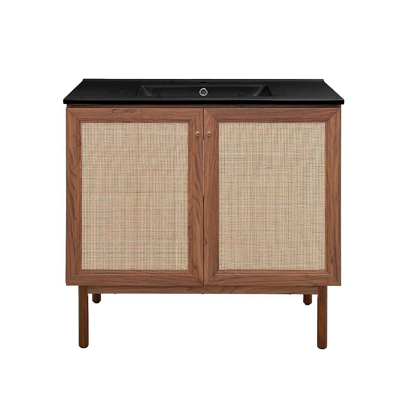 Swiss Madison Classe 36" Freestanding Bathroom Vanity in Oak with Sink Top