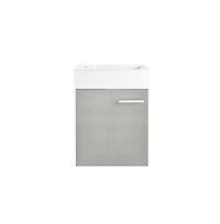 Swiss Madison Colmer 18 Single, Brushed Gray, One Cabinet, Bathroom Vanity