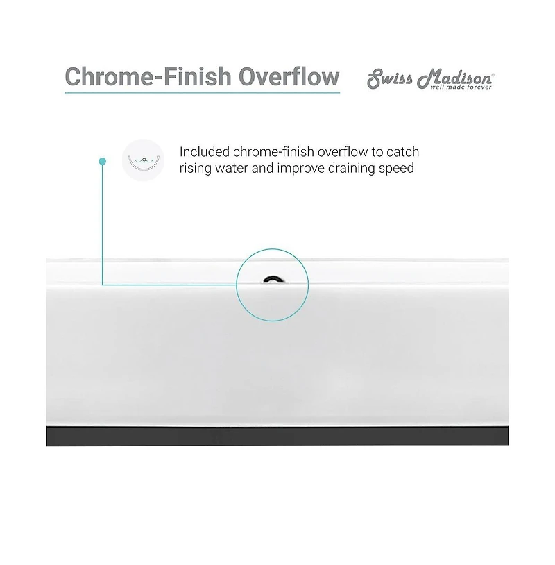 Swiss Madison Pierre 32" Open Shelf Black Frame Freestanding Bathroom Vanity with Sink Top