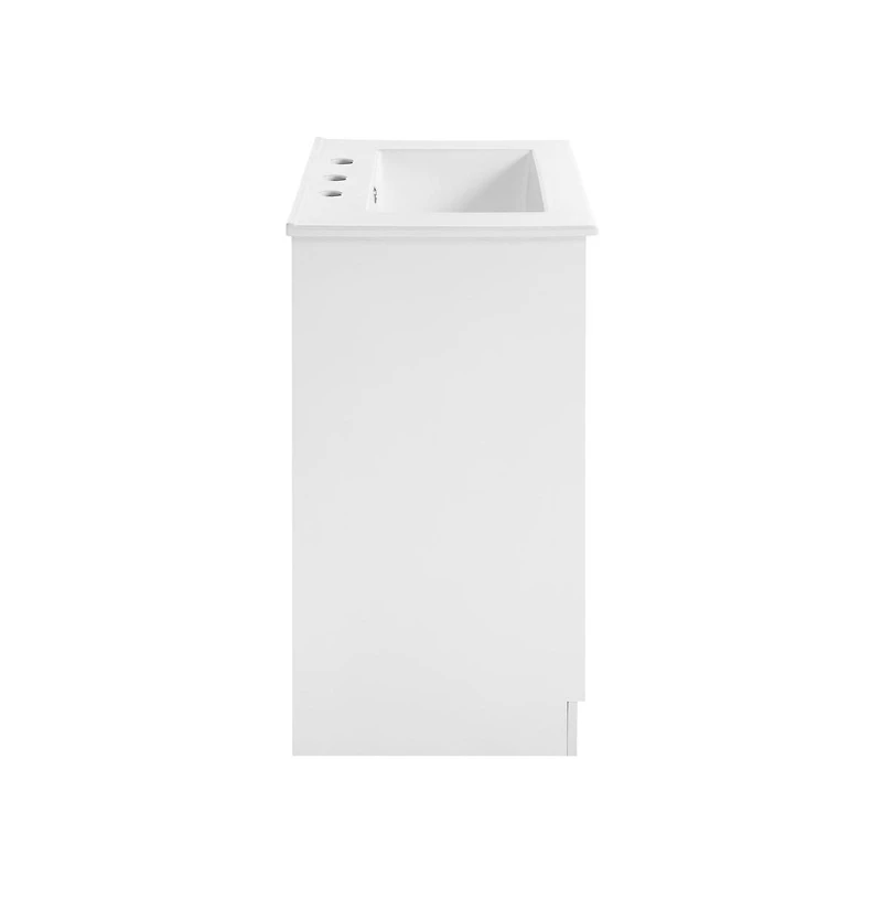 Swiss Madison Burdon 24" Freestanding Bathroom Vanity in White with 3-Hole Centerset Sink Top