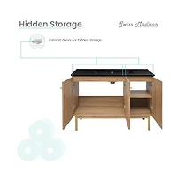 Swiss Madison Classe 48" Freestanding Bathroom Vanity in Golden Oak with Sink Top