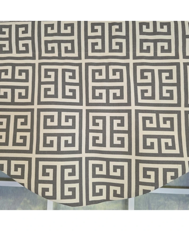 Rlf Home 100% Cotton Tower Cornice With Poly/Cotton Ivory lining Rod Pocket Valance 50" x 17" Beige