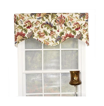 Rlf Home Noblesse Cornice 3" Rod Pocket Valance 50" x 17" Eggshell