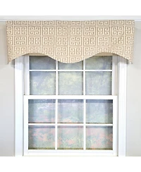 Rlf Home 100% Cotton Tower Cornice With Poly/Cotton Ivory lining Rod Pocket Valance 50" x 17" Gray