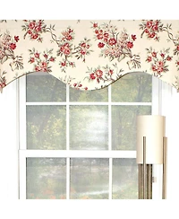 Rlf Home Dewillow Cornice 100% Cotton with Fully Lined 3" Rod Pocket Valnance for Windows 50" x 17" Natural