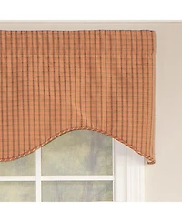 Rlf Home Common Check Corded Cornice 100% Cotton with Fully Lined 3" Rod Pocket Valnance for Windows 50" x 17" Candy