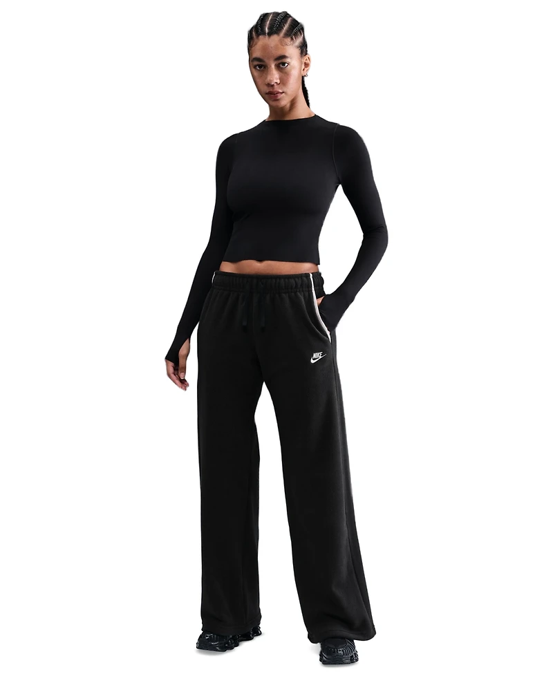 Nike Women's Sportswear Club Mid-Rise Wide-Leg Pants