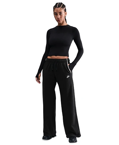 Nike Women's Sportswear Club Mid-Rise Wide-Leg Pants