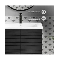 Swiss Madison Cascade 24" Bathroom Vanity in Black