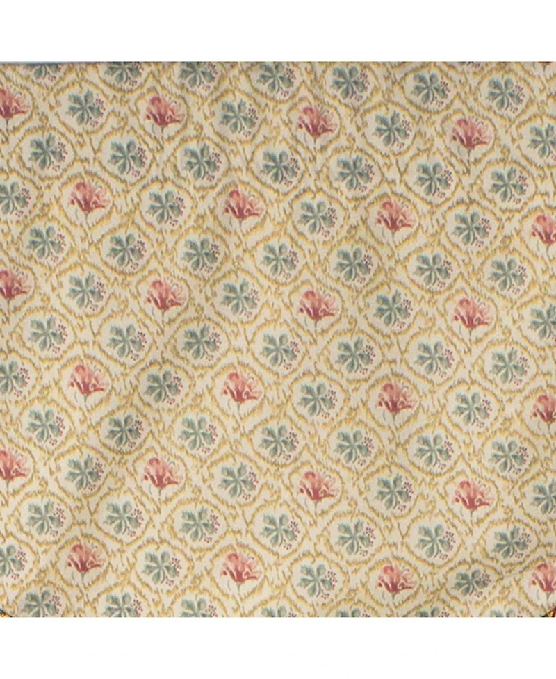 Rlf Home Lake Blossom Corded Cornice 100% Cotton with Fully Lined 3" Rod Pocket Valnance for Windows 50" x 17" Multi