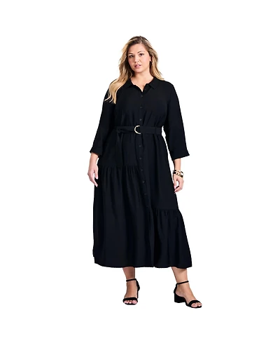 Avenue Women's Flora Belted Shirtdress