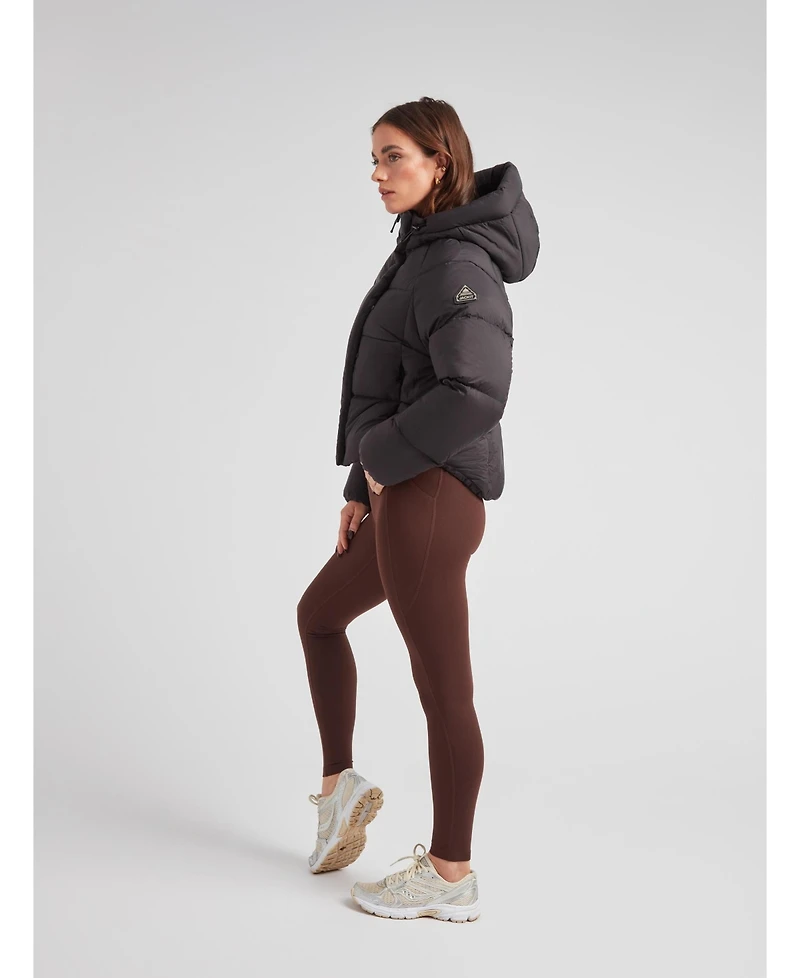 JACK1T Women's Cloud Cropped Hooded Puffer Jacket