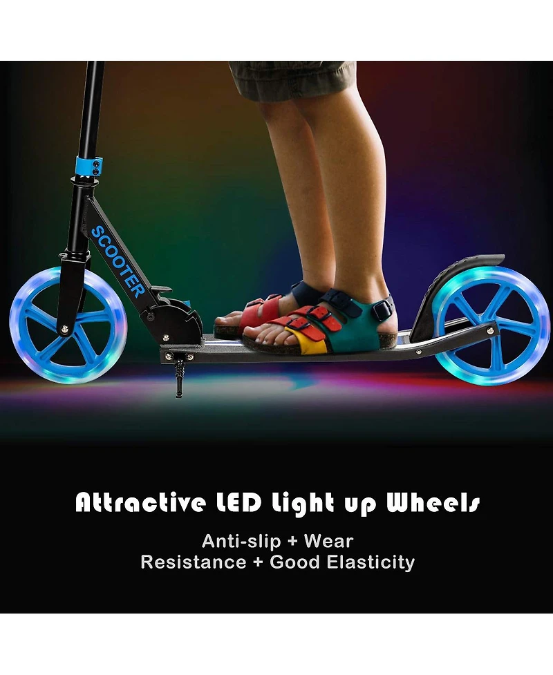 Portable Folding Sports Kick Scooter with Led Wheels