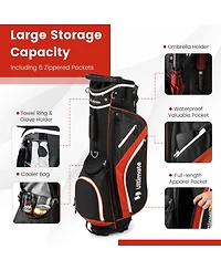 Lightweight Golf Stand Bag with 14 Way Top Dividers and 6 Pockets