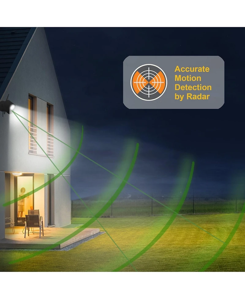 Toucan Security Floodlight Camera 3-Pack No Subscription Required