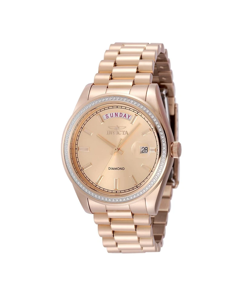 Invicta Women's 48766 Elite Diamond Quartz 3 Hand Rose Gold