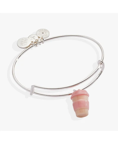 Pink Coffee To-Go Cup Resin Charm Bangle