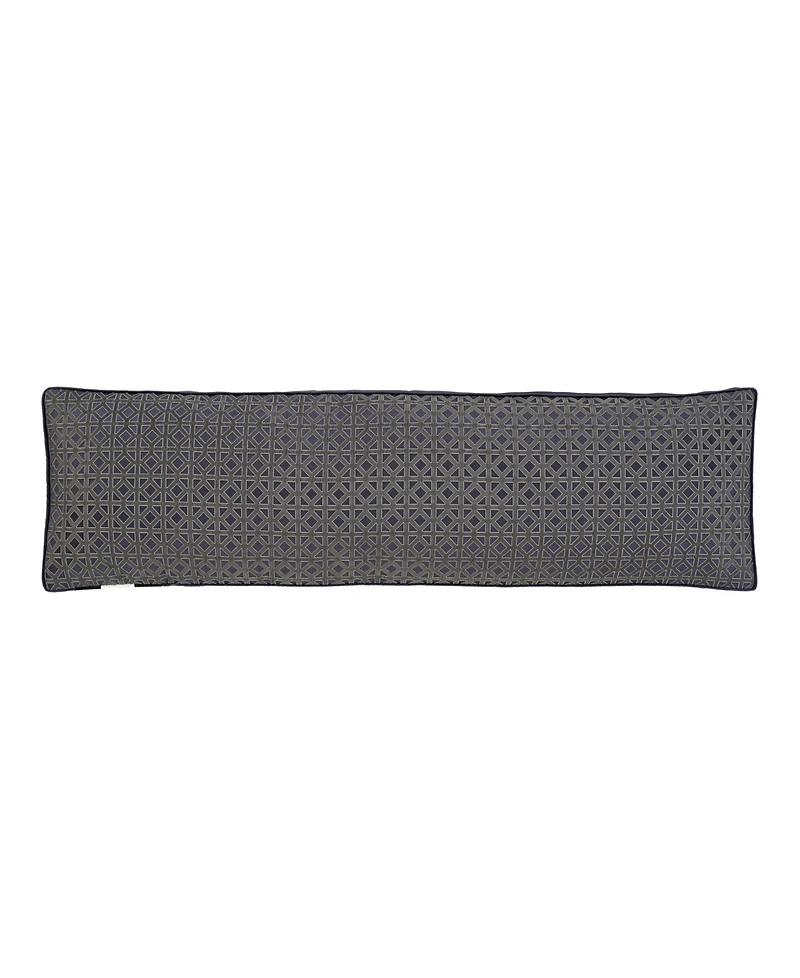 J Queen New York Alaro Geometric Bolster Decorative Pillow, 15" x 52"