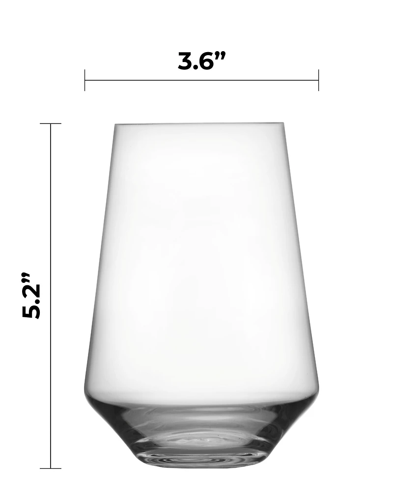 Zwiesel Glas Pure Bordeaux Stemless Wine Tumbler 18.5oz Set of 4