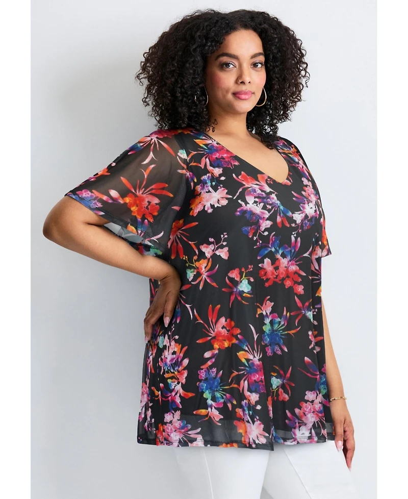 Avenue Women's Mesh Swing Tunic