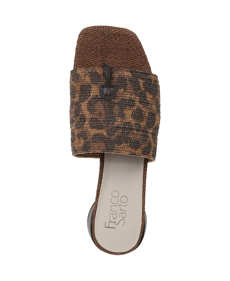 Franco Sarto Women's Loran Stacked Heel Slide Dress Sandals