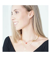 The Lovery Large Herringbone Necklace 14K Yellow Gold - 5 millimimeters - 20 inches