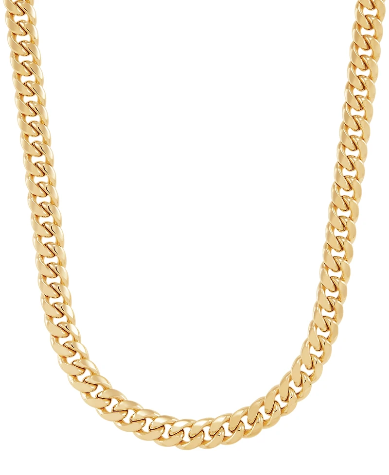 Italian Gold Men's Cuban Chain Necklace in 14K Yellow Gold