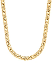 Italian Gold Men's Cuban Chain Necklace in 14K Yellow Gold