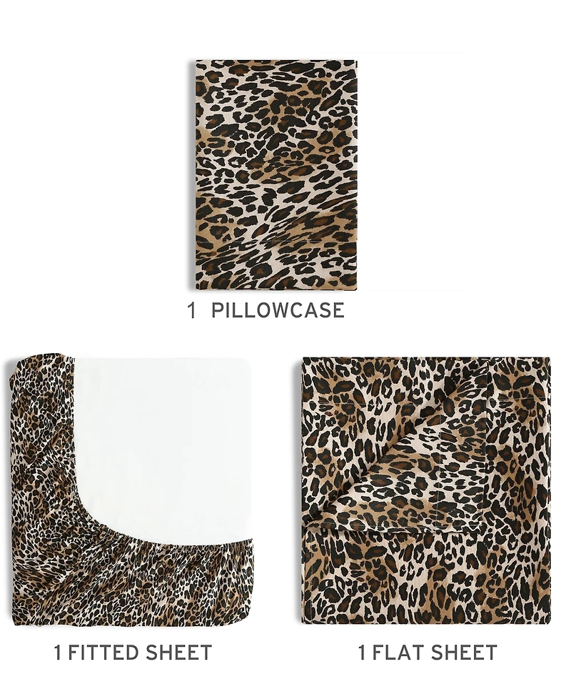 Beatrice Home Fashions Whimsical Printed Microfiber 3-Pc. Sheet Set, Twin