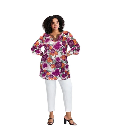 Avenue Women's Beaded Embellishment Tunic