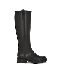 Nine West Women's Leigha Tall Wide Calf Block Heel Riding Boots