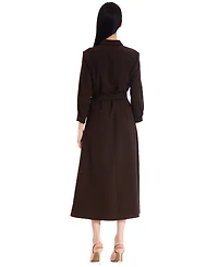 julia jordan Women's Long-Sleeve Belted Shirtdress