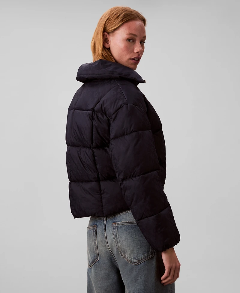 Calvin Klein Jeans Women's Monogram Puffer Long-Sleeve Jacket