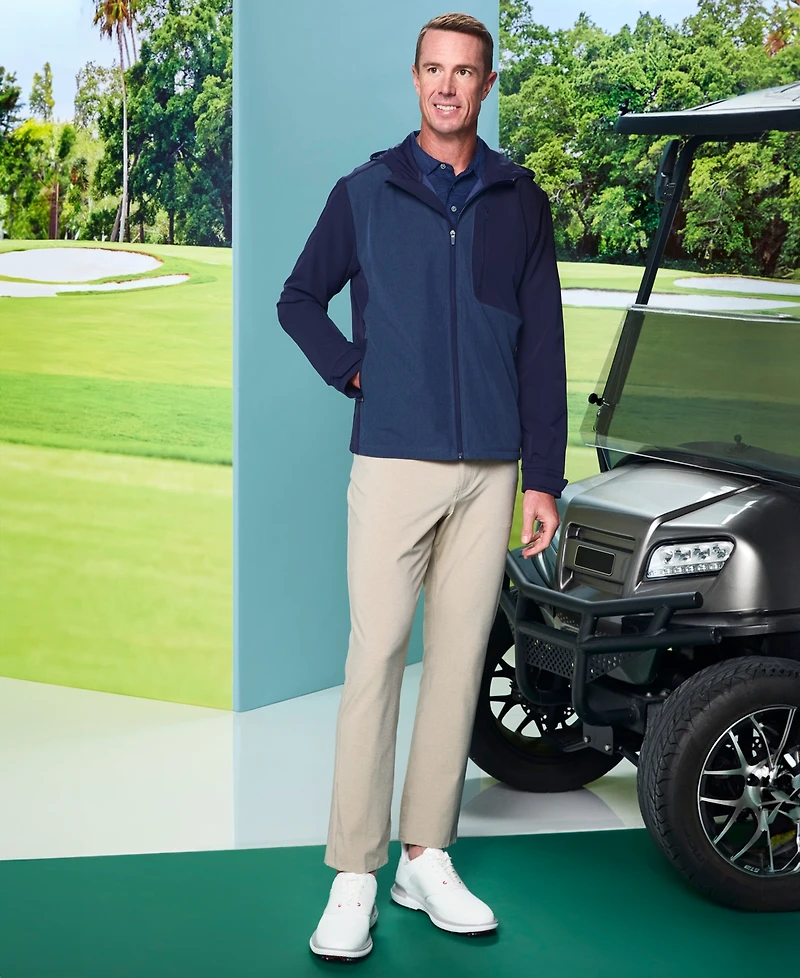 Pga Tour Men's Long-Sleeve Packable Golf Hoodie Jacket