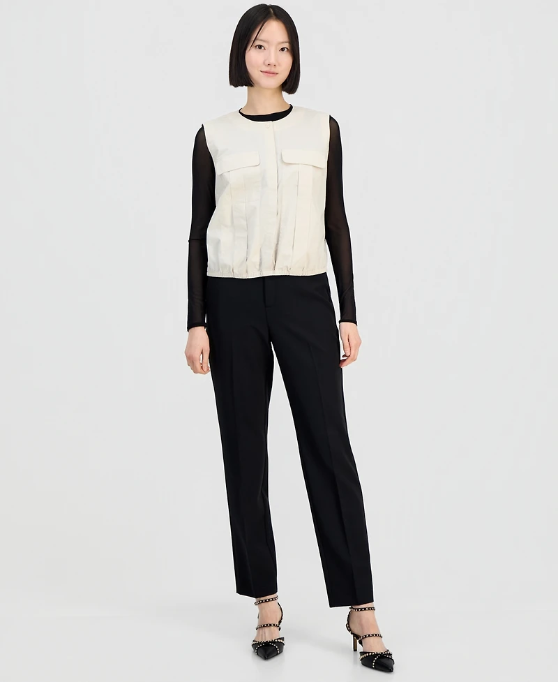 I.n.c. International Concepts Women's Drop-Shoulder Sleeveless Utility Blouse, Macy's Exclusive