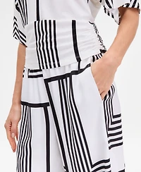 I.n.c. International Concepts Women's Printed V-Neck Top, Macy's Exclusive