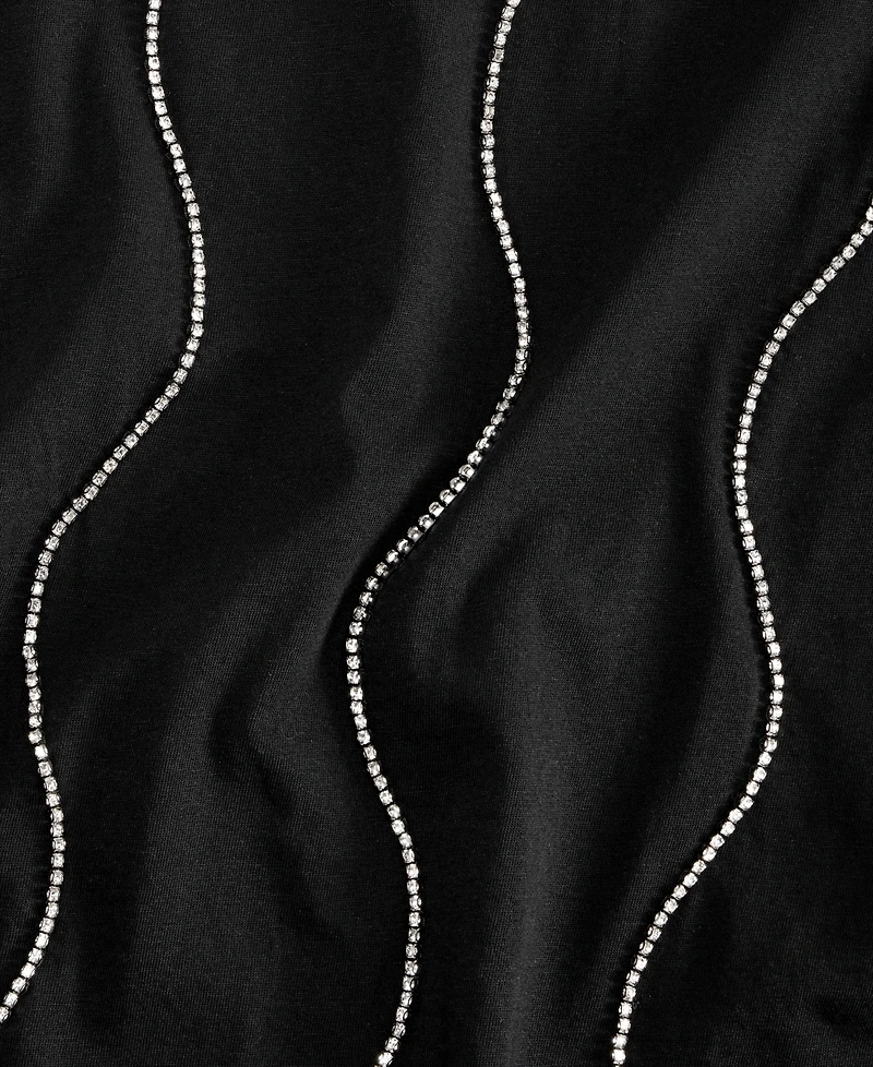 I.n.c. International Concepts Women's Embellished Tie-Front Tee, Macy's Exclusive