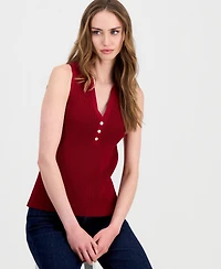 I.n.c. International Concepts Women's Sleeveless Polo Sweater, Macy's Exclusive