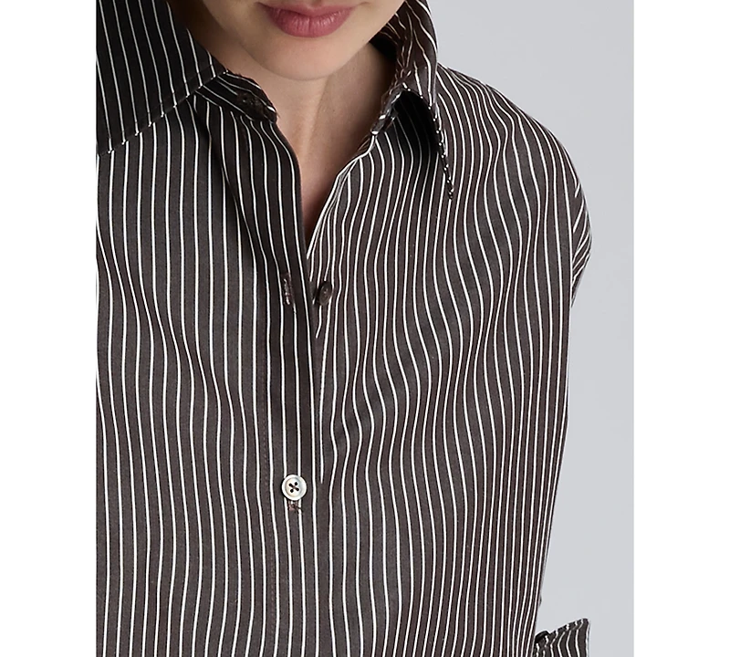 Kenneth Cole Women's Striped Button Top