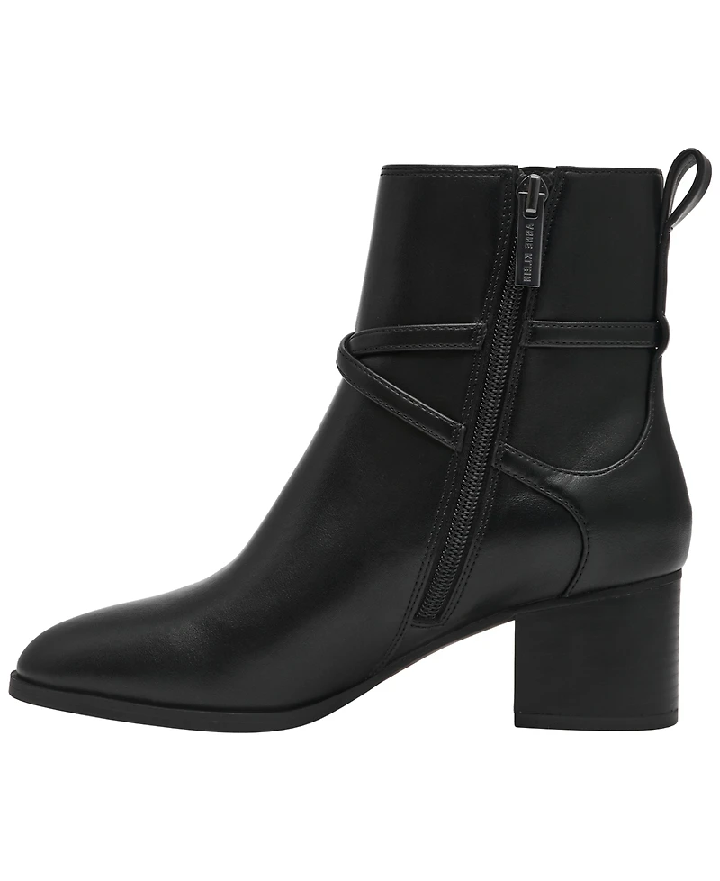 Anne Klein Womens Marie Block Heel Booties