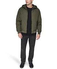 Karl Lagerfeld Paris Men's Diamond Quilted Bomber Jacket