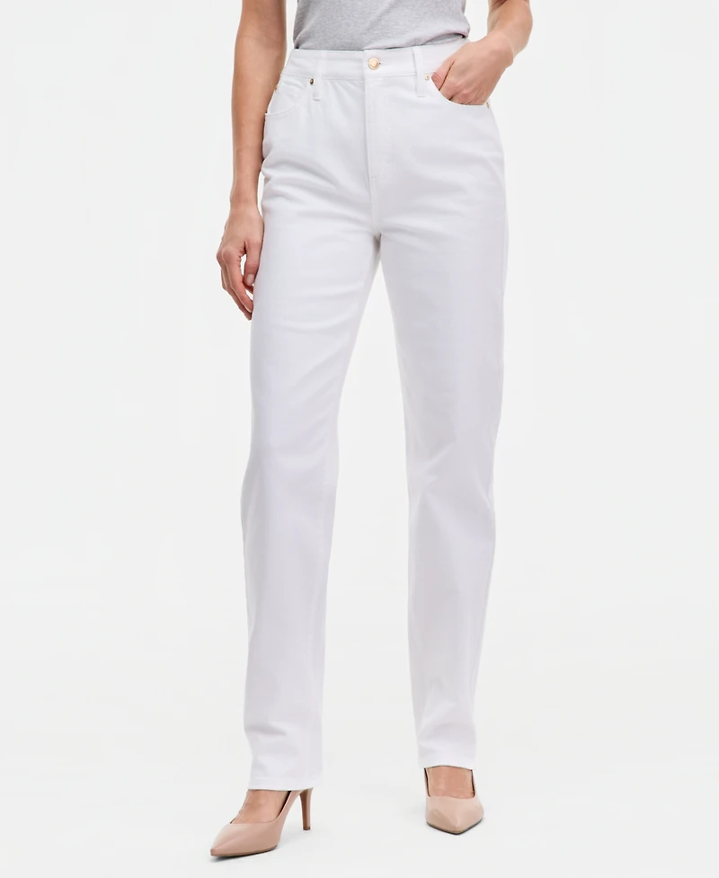 I.n.c. International Concepts Women's High-Rise Straight-Leg Jeans, Macy's Exclusive