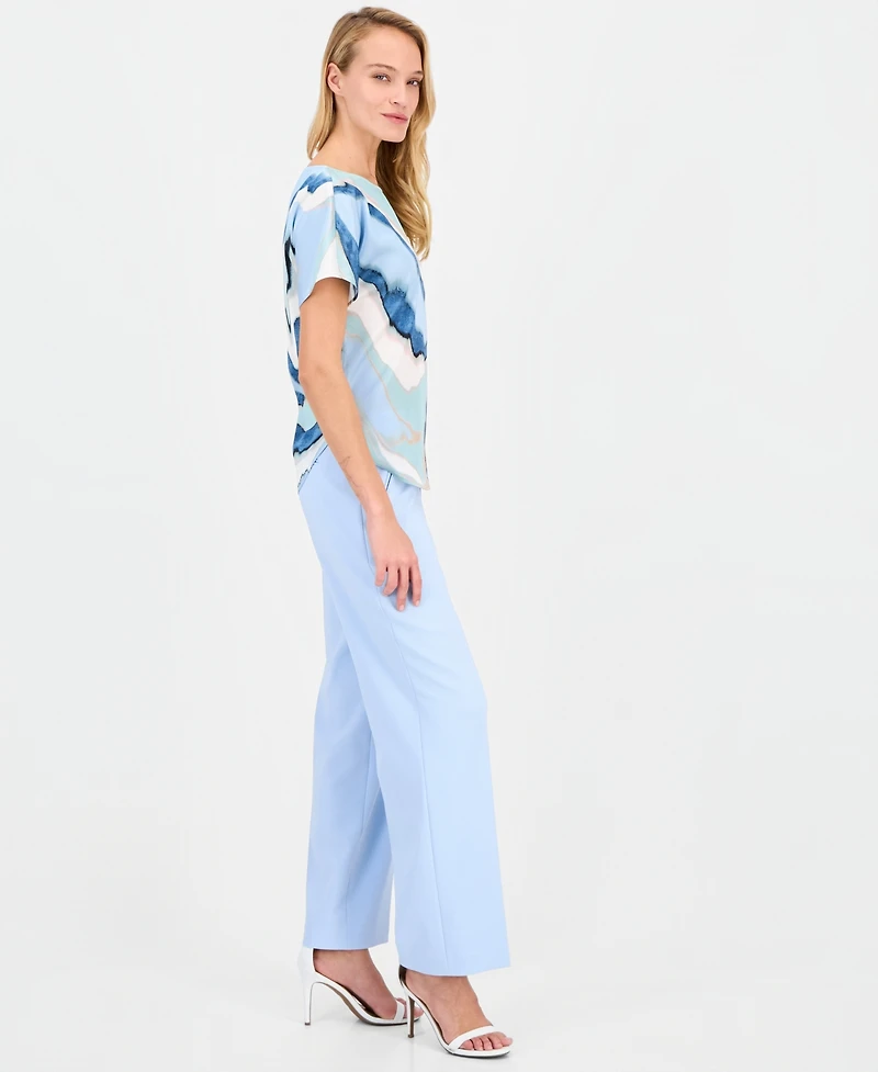 Anne Klein Women's High-Rise Wide-Leg Pants