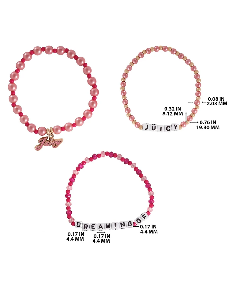 Juicy Couture Kids Dreaming of Juicy 3 Piece Stretch Beaded Jewelry