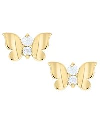 Macy's Cubic Zirconia Butterfly Earrings in 14K Gold