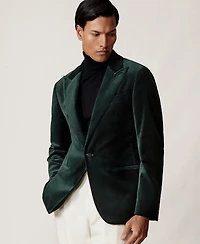 Reiss Men's Single-Breasted Velvet Slim-Fit Blazer