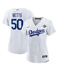 Nike Women's Mookie Betts White Los Angeles Dodgers 2025 World Series Home Replica Player Jersey