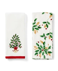 Lenox Holiday Tree Cotton Kitchen Towels, Set of 2